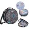 Embroidery Bag, Double-Layer Round Embroidery Project Storage Bag for Storing Embroidery Kits and Cross Stitch Kits, with Handle and Shoulder Strap, Totem, Bag Only